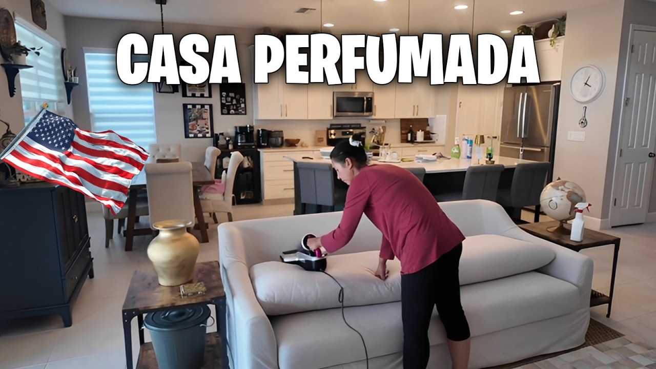 FAXINA COMPLETA NA MINHA CASA NOS EUA: Meus segredos para um perfume duradouro! 🇺🇸✨