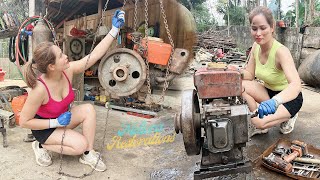 Genius Girl Repairs 4Stroke Diesel Engine Like a Pro! / Meliora Restorations