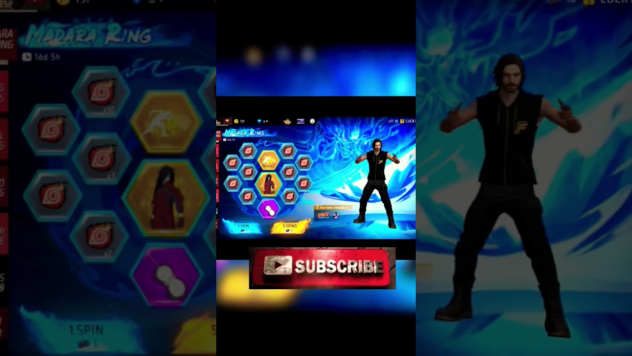 LUCK IN 200 % ☠️💀 !! MADARA RING EVENT SPIN TRICK !! 