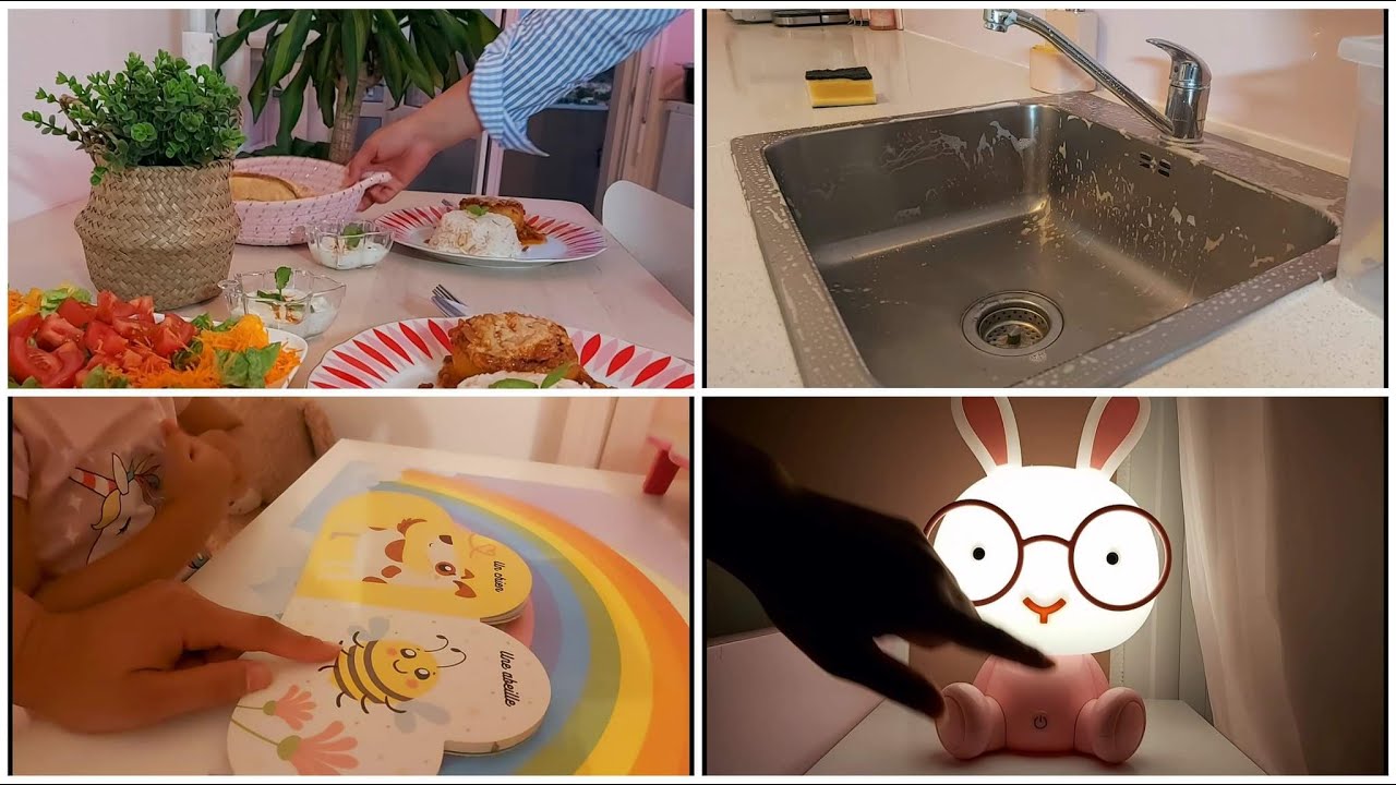 روتين مسائي عائلي 🌞تنظيف،عناية، قوارب بطاطا محشية للعشاء 🥔🥗 ma routine de soir