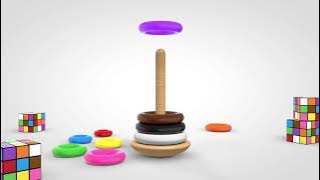 Learn Colors with Color Stack Rings and More Colours Videos for Children