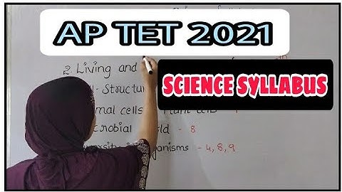 AP TET 2021 PAPER-1 SCIENCE SYLLABUS ||BIOLOGICAL SCIENCE SYLLABUS #aptet_syllabus
