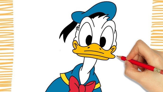 Como dibujar al pato Donald paso a paso 2 - Disney