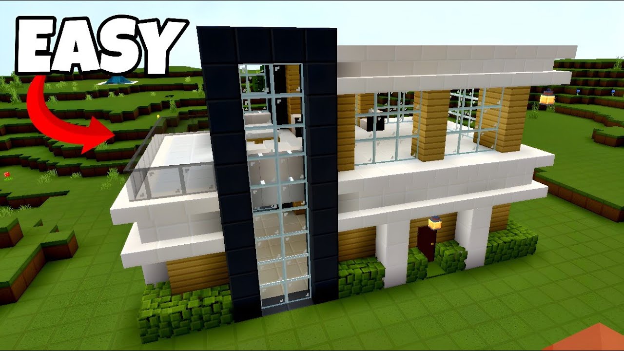 Minecraft Easy Modern House Tutorial ⚒️ - YouTube