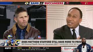 Stephen A  STRONG REACT to Matthew Stafford knocks out Tom Brady in playoffs   Bucs are DONE!