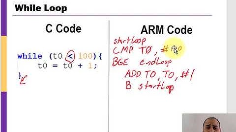 ARM Assembly: For Loops & While Loops