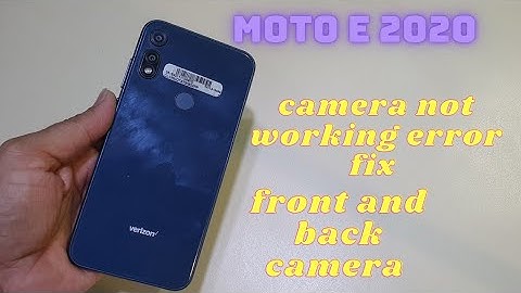 Moto E 2020 Camera Not Working | Fix Error Stop Working
