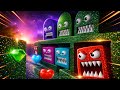 Wow amazing cute hearts vs cube monster.