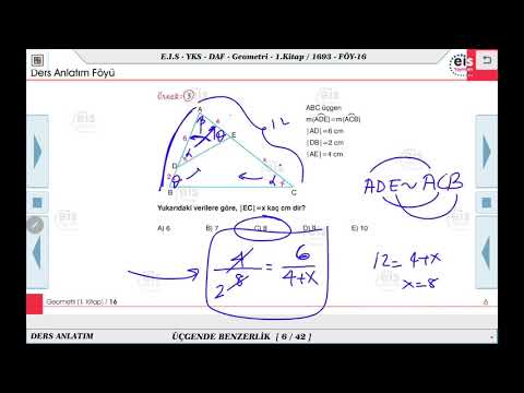 Geometri 1 - Üçgende Benzerlik1  ⏳