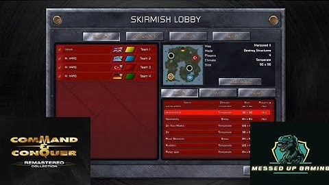 Command and Conquer Red Alert Remastered Skirmish Gameplay Allies – MAP: Marooned II 1