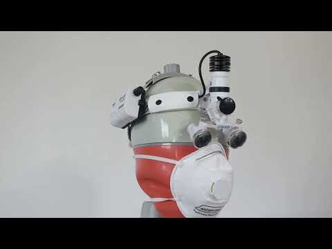 Хірургічний налобний освітлювач з бінокулярами ESC-ESC Medicams, видео 1