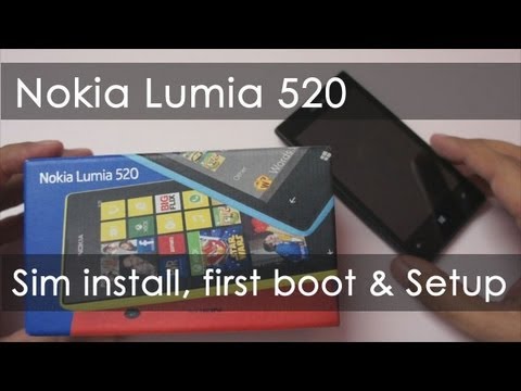 Nokia Lumia 520 Sim Card Installtion First Boot Initial Setup