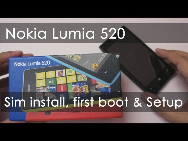 Nokia Lumia 520 Sim Card Installtion, First Boot & Initial Setup