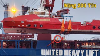 High Speed ​​Boat Crane, Weight 200 Tons Boards Mother Ship and Delivers To Singapore