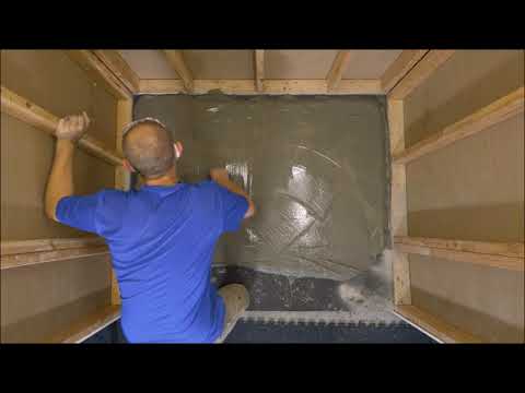 Freedom Tile Redi installation video for an easy step curbed pan or a barrier-free shower pan