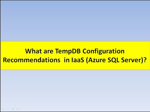 What are TempDB Recommendations for Azure SQL Server (IaaS)?