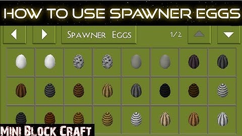 Animals spawner eggs in mini block craft /how to use spawner egg/ part 2 / PP02 GAMING