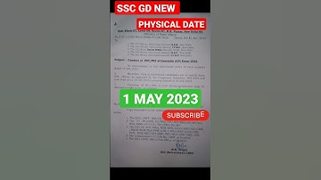 SSC GD 2022 NEW PHYSICAL DATE 😘 SSC GD PHYSICAL DATE  #shorts #viral #trending #army #sscgd2022