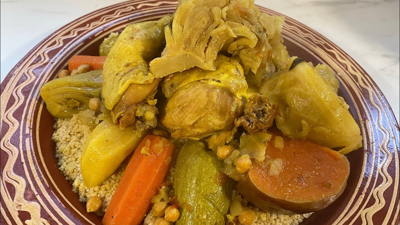 Couscous blé complet aux légumes 🐓(كسكس بالقمح كامل و الخضر )💯💯