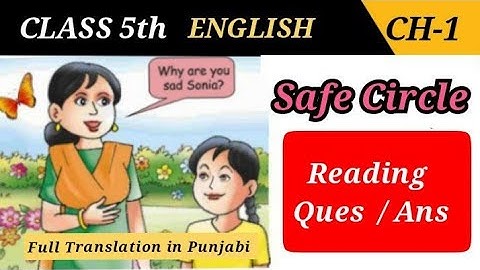 class 5 English Lesson 9 Safe Circle Reading Question Answers Solution chapter 9 exp | studio yt