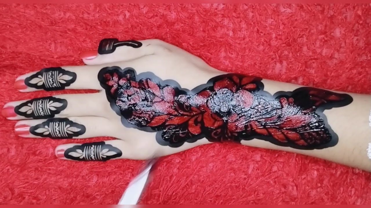 beautiful sticker mehndi design