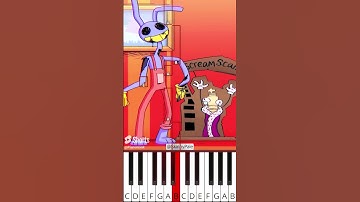 Scary Scanner: Jax & Pomni(@SkinnyPale) The Amazing Digital Circus Animation - Octave Piano Tutorial
