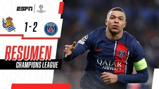 Thumbnail for ¡DOBLETE DE MBAPPÉ Y PASE A CUARTOS DE FINAL DE LA CHAMPIONS! | Real Sociedad 1-2 PSG | RESUMEN