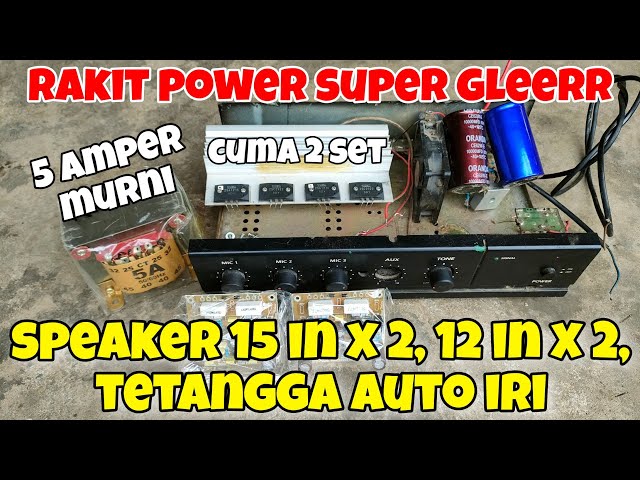 Rakit power 2 channel 5 amper murni, 15 in x 2, 12 in x 2, bikin tetangga iri class=