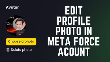 how to edit profile photo in meta force acount || meta force ki i.d pr d.p ksa lgay || urdu/hindi