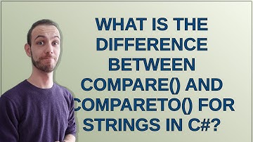 What is the difference between Compare() and CompareTo() for strings in C#?