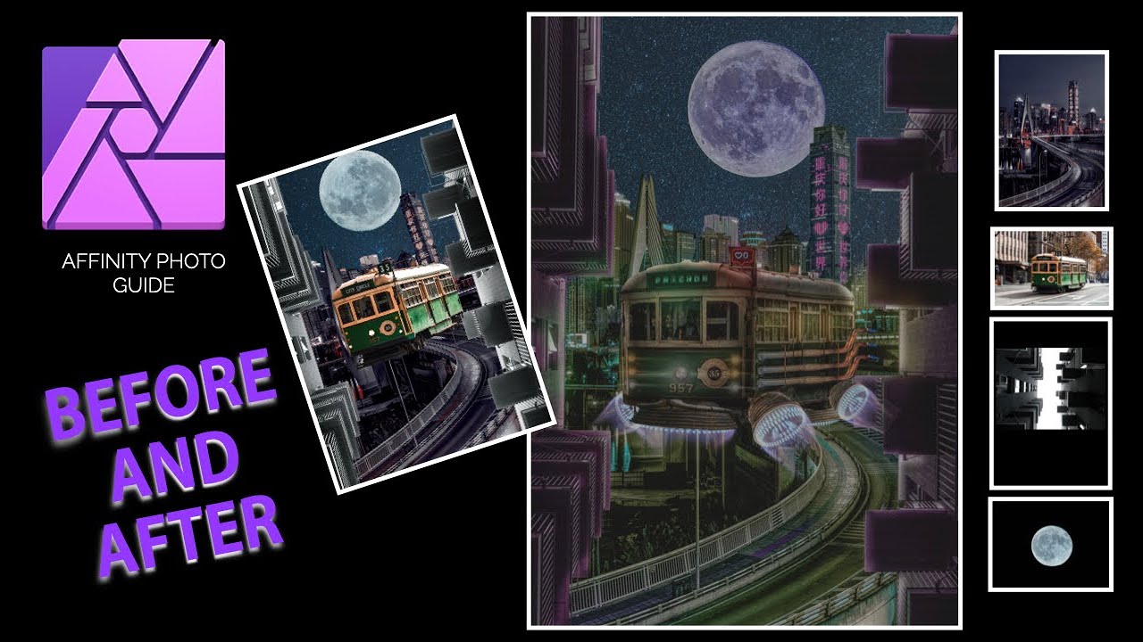 Affinity Photo Composite Tutorial (Cyber Punk Hover Tram )
