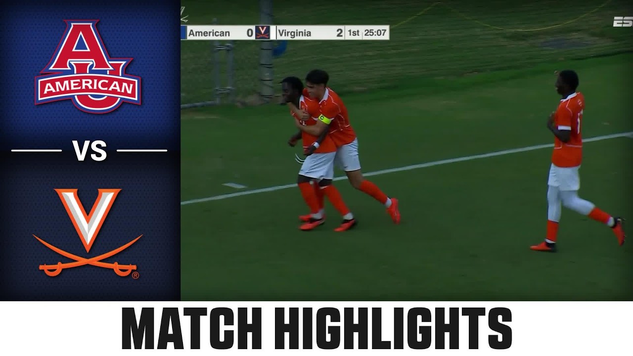 American vs. Virginia Match Highlights | 2026 ACC Men's Soccer
