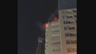 マンション火災、２人死亡 兵庫・尼崎、住人か
