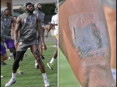 LeBron James Reveals New Kobe Bryant Tribute Tattoo On His Leg. HoopJab NBA