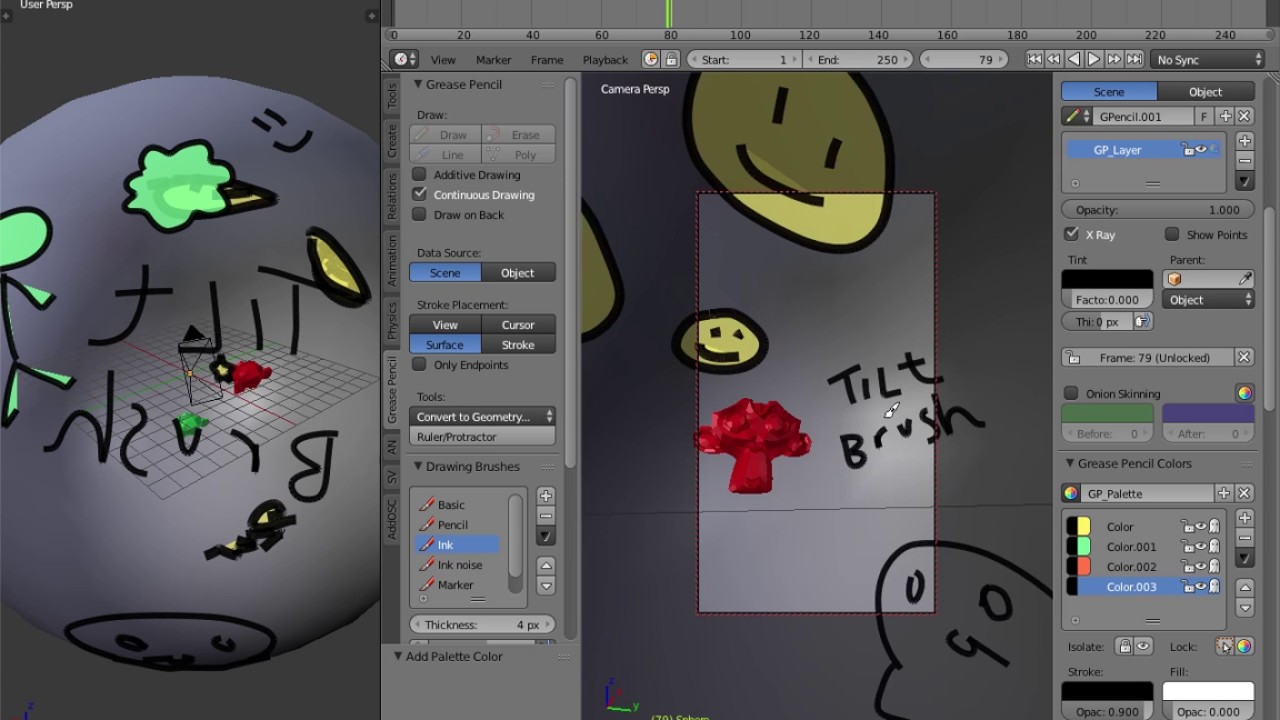 Gallery Detail: Demo An Tilt Brush Simulation And Blender Grease Pencil