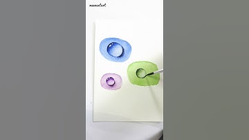 How To Paint Water Drops In Watercolor💧| Water Drop Painting | #shorts #painting #watercolor
