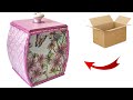 DIY CARDBOARD BOX WITH SILICONE MOLDS / UNUSUAL CARDBOARD BOX / BEAUTIFUL BOX