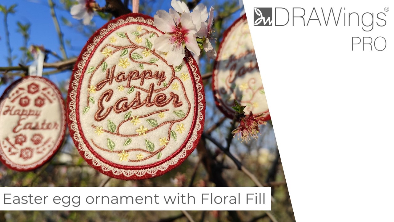 How to Digitize and Embroider a Floral Easter Egg Ornament in DRAWings PRO 12 YouTube player