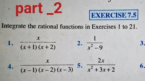 class12th integrals  exercise 7.5  by partial fraction _ansik bhinn 2023