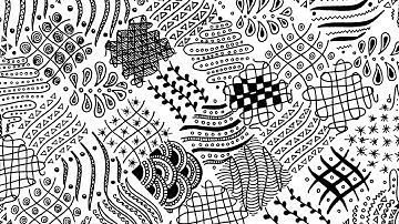 15 Easy Freehand Zentangle Patterns for Beginners ( Full Page ) | Karthika Loves DIY