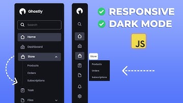 Barra de Navegación Lateral con Menús Desplegables en HTML CSS y JAVASCRIPT | Sidebar OSCURO y CLARO