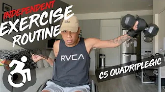 How to lift weights INDEPENDENTLY | Quadriplegic Exercise Routine