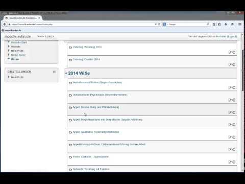 Kurzanleitung für Studierende: Kureinschreibung in moodle.evhn.de