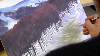 How to paint Trees 2   Winter Trees - Gerry Miles