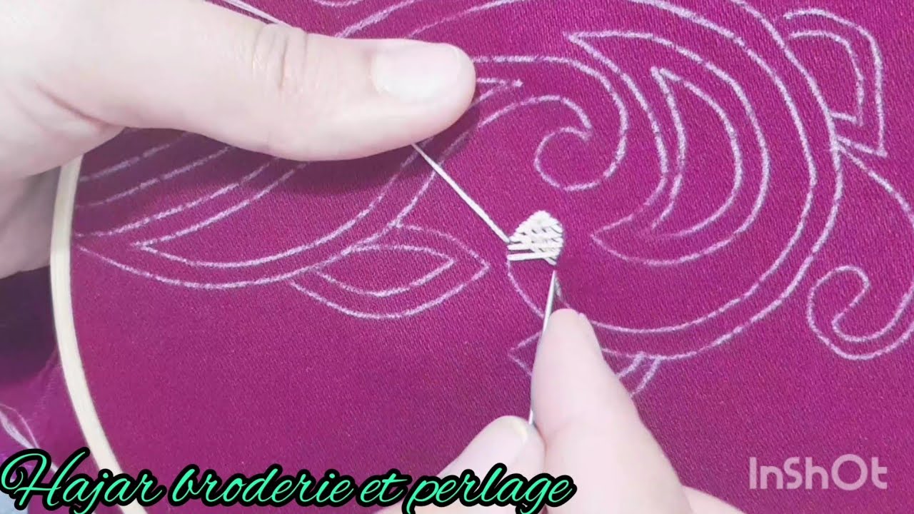 طرز الرباطي باليد كيفاش نخدم غرزة الظل أو الطرز المروازي على العريشات🇲🇦🇲🇦