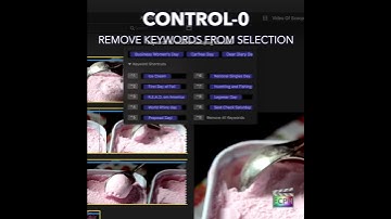 Final Cut Pro Shortcut | Control-0 | Remove Keywords From Selection