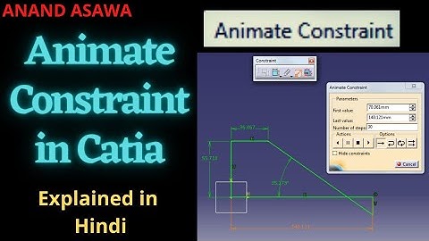 CatiaV5 || How to Animate Constraint in Catia explained in Hindi || Anand Asawa