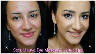ENG:Easy & Soft Mauve Eye Makeup + Nude Lips | Great For Brown Eyes screenshot 5