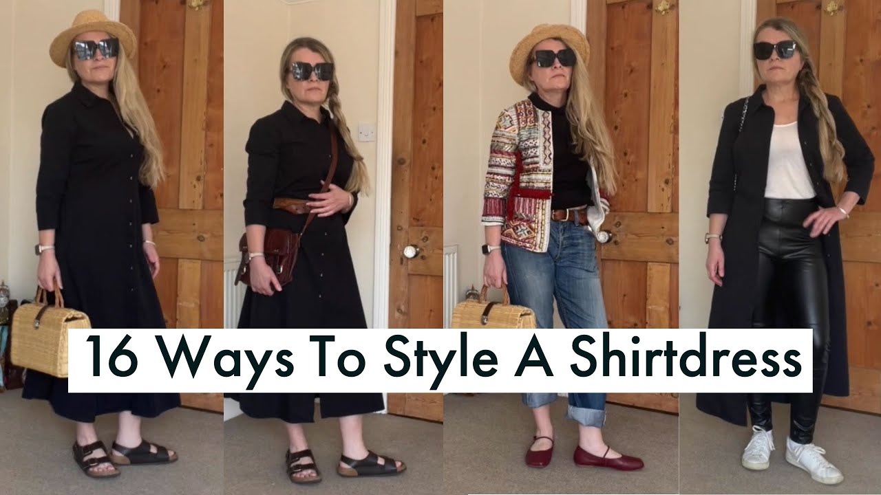 16 Ways To Wear A Shirt Dress | How To Style A Shirtdress | Shirtdress ...