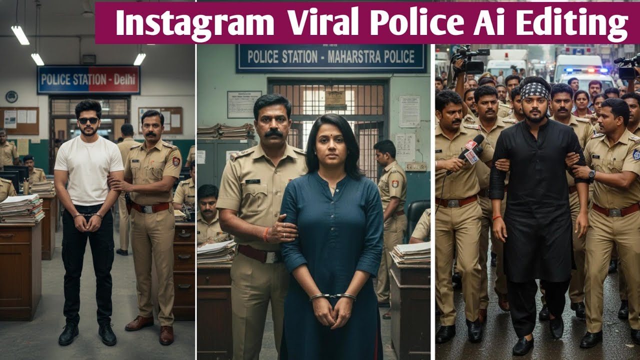 Trending Police Arrest Ai Photo Editing | Instagram viral Police Ai photo prompts 
